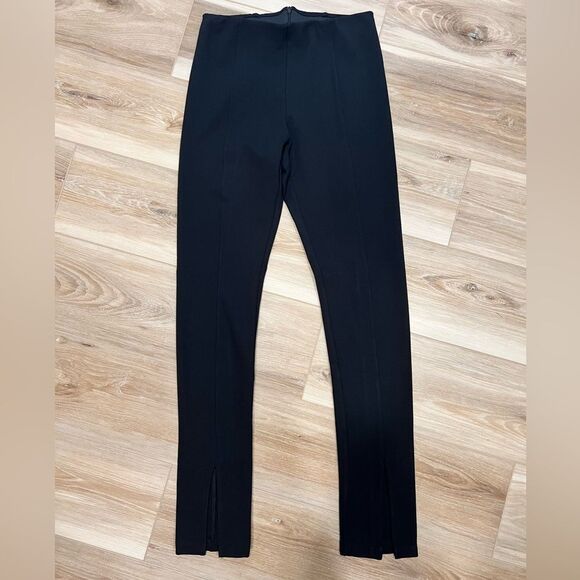MONROW Women’s Heavy Stretch Slit Pants Black Size Small - Picture 13 of 14